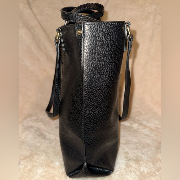 Montana West Black Faux Pebbled Leather Tote Shoulder Bag w Removable Pouch NWOT - Picture 4 of 8